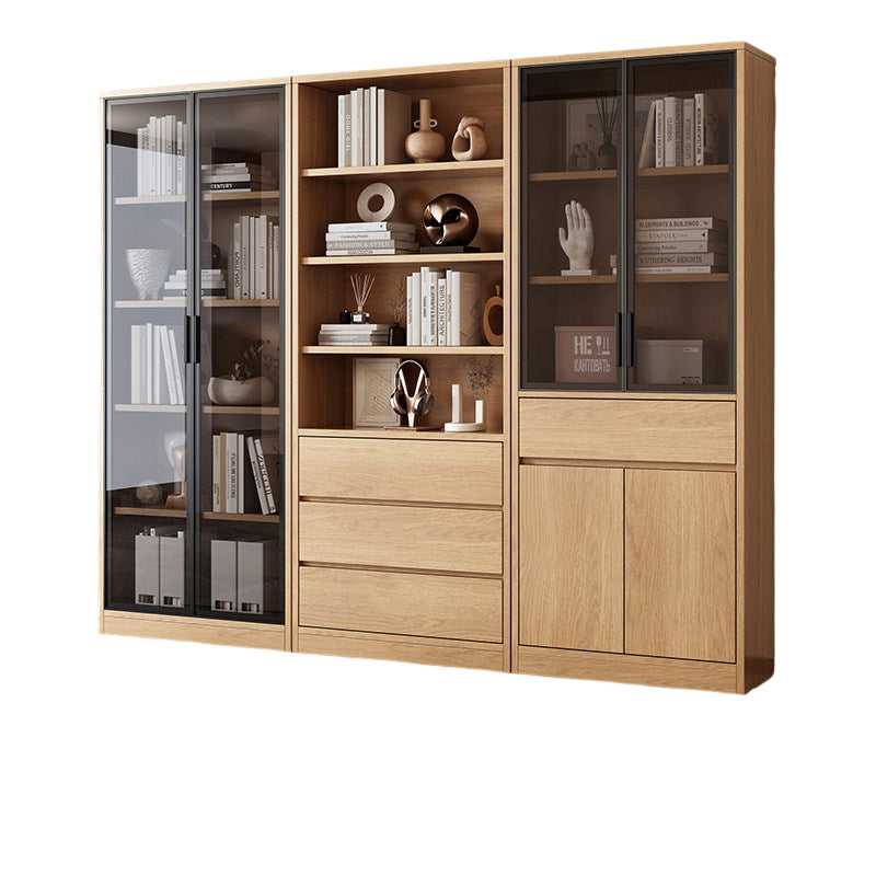 Office Bookcase Glass Door Storage Cabinet Display Unit 80–240cm