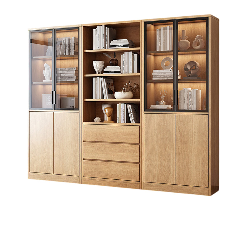Office Bookcase Glass Door Storage Cabinet Display Unit 80–240cm