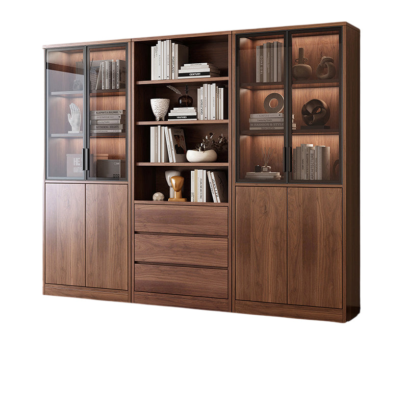 Office Bookcase Glass Door Storage Cabinet Display Unit 80–240cm