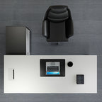ArvionFurn L-Shaped Executive Desk Set with Side Cabinet, Filing Cabinets & Office Chair