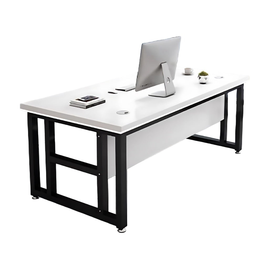 ArvionFurn Modern Office Desk with 40cm Privacy Panel, Drawer & Free CPU Holder, Optional Chair