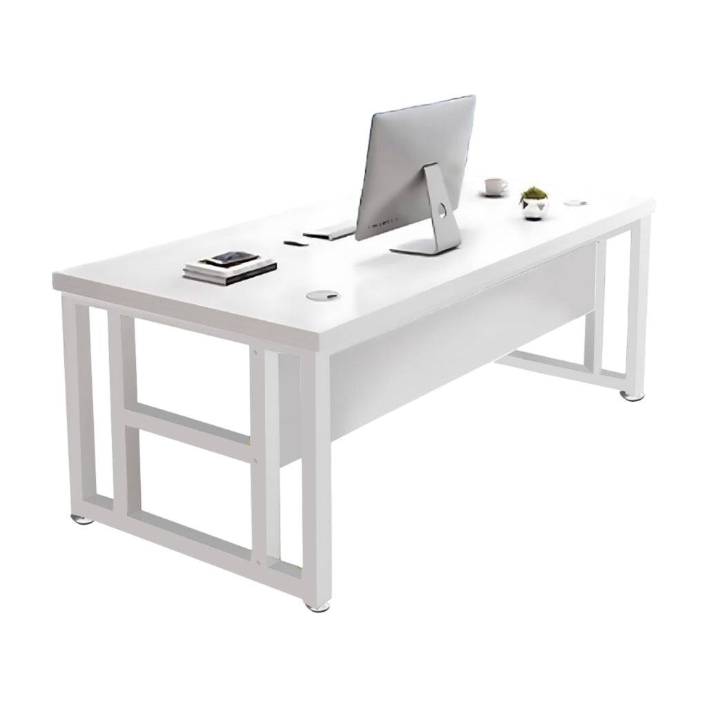 ArvionFurn Modern Office Desk with 40cm Privacy Panel, Drawer & Free CPU Holder, Optional Chair