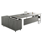 ArvionFurn L-Shaped Manager Desk with 3.2cm Thick Top & Extra-Large Storage Cabinet