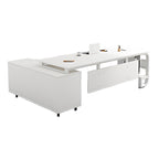 ArvionFurn L-Shaped Manager Desk with 3.2cm Thick Top & Extra-Large Storage Cabinet