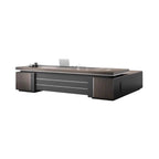 ArvionFurn Premium L-Shaped Executive Desk, 160–320cm, Optional Office Chair & Filing Cabinet