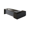 ArvionFurn Modern L-Shaped Executive Desk with 50mm Thick Top & Large Storage Cabinet