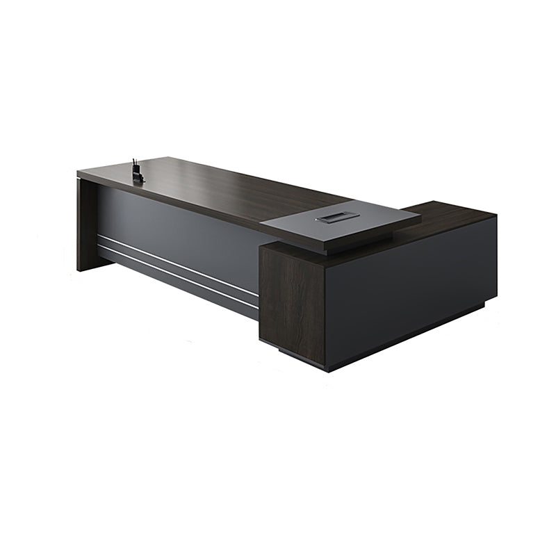 ArvionFurn Modern L-Shaped Executive Desk with 50mm Thick Top & Large Storage Cabinet