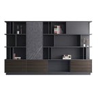 ArvionFurn Modern L-Shaped Executive Desk with 50mm Thick Top & Large Storage Cabinet