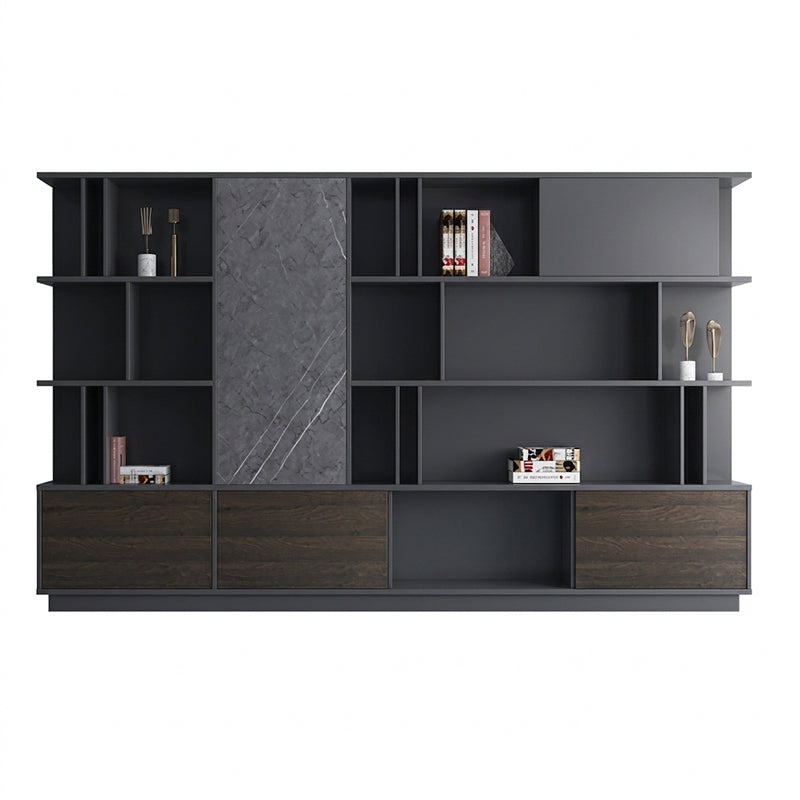 ArvionFurn Modern L-Shaped Executive Desk with 50mm Thick Top & Large Storage Cabinet