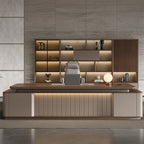 ArvionFurn L-Shaped Executive Desk, 160–320cm, 50mm Lacquered Top & Charging Function