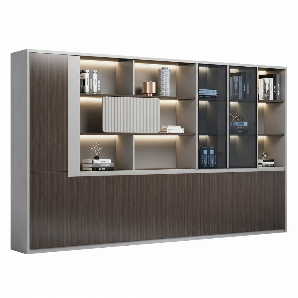 Modern Executive Desk Office Set Lacquer Top 1.4–3.2m with optional chair
