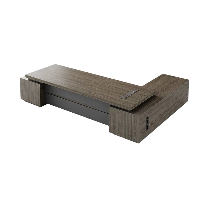 ArvionFurn Executive Office Desk, 50mm Thick Top, Digital Lock & Hidden CPU Compartment