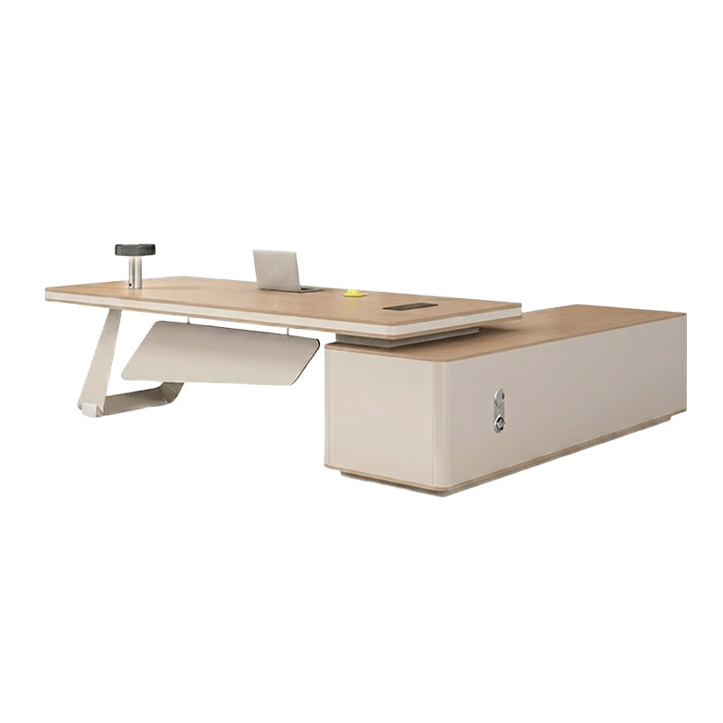 Modern L-Shaped Executive Desk Office Table Set 1.8–3m MDF