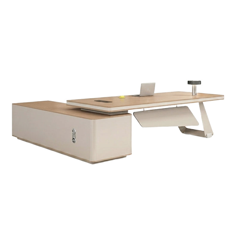 Modern L-Shaped Executive Desk Office Table Set 1.8–3m MDF
