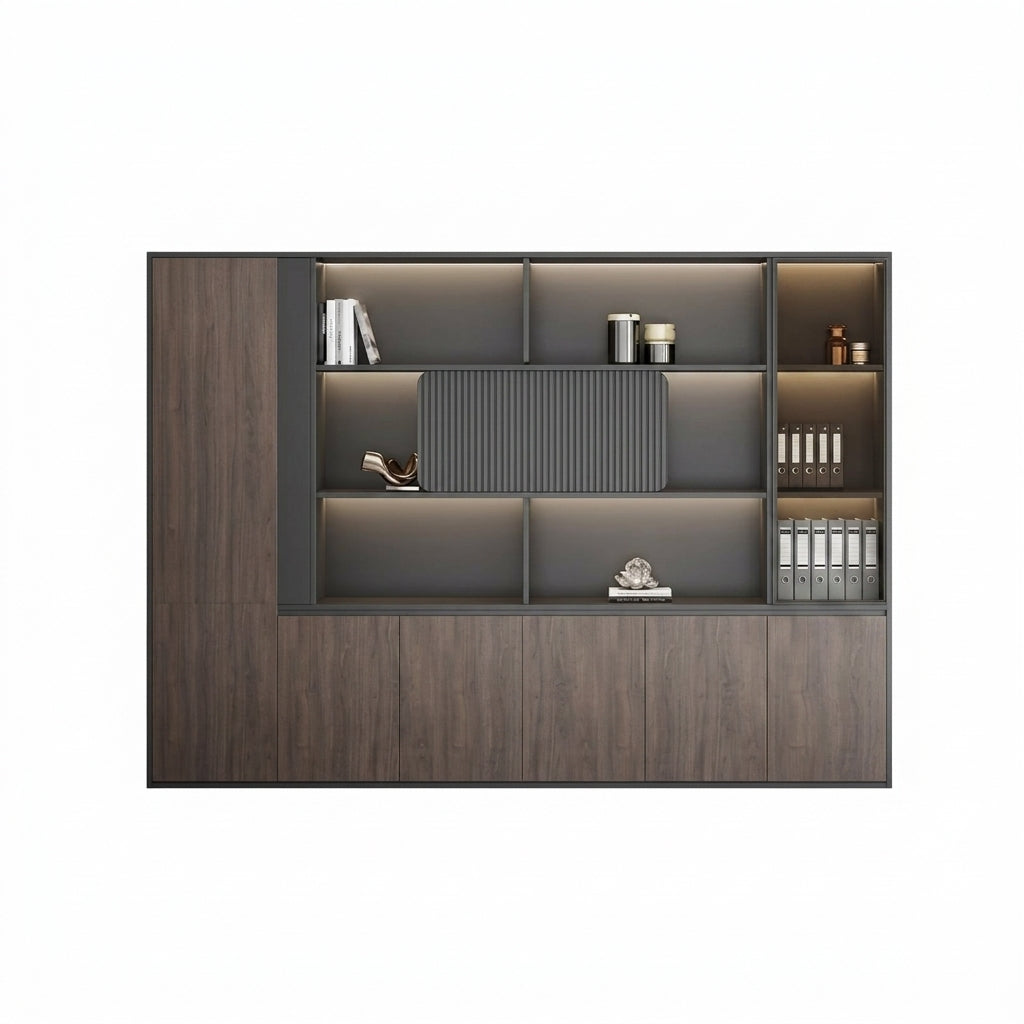 Executive Desk Set Lacquer Finish Modern Office Table 1.8–3.2m