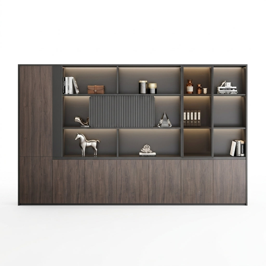 Executive Desk Set Lacquer Finish Modern Office Table 1.8–3.2m