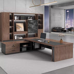 ArvionFurn L-Shaped Executive Desk, Modern Manager Office Table, 160–260cm