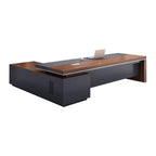 ArvionFurn L-Shaped Executive Desk Set, 160–300cm, Optional Side Cabinet & Office Chair