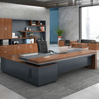 ArvionFurn L-Shaped Executive Desk Set, 160–300cm, Optional Side Cabinet & Office Chair