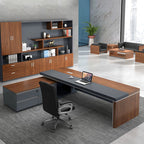 ArvionFurn L-Shaped Executive Desk Set, 160–300cm, Optional Side Cabinet & Office Chair