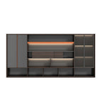 ArvionFurn Luxury L-Shaped Executive Desk, 240–350cm, Optional Office Chair & Filing Cabinet