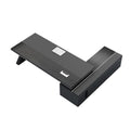 ArvionFurn Black L-Shaped Executive Desk, 180–260cm, Optional Office Chair & Filing Cabinet
