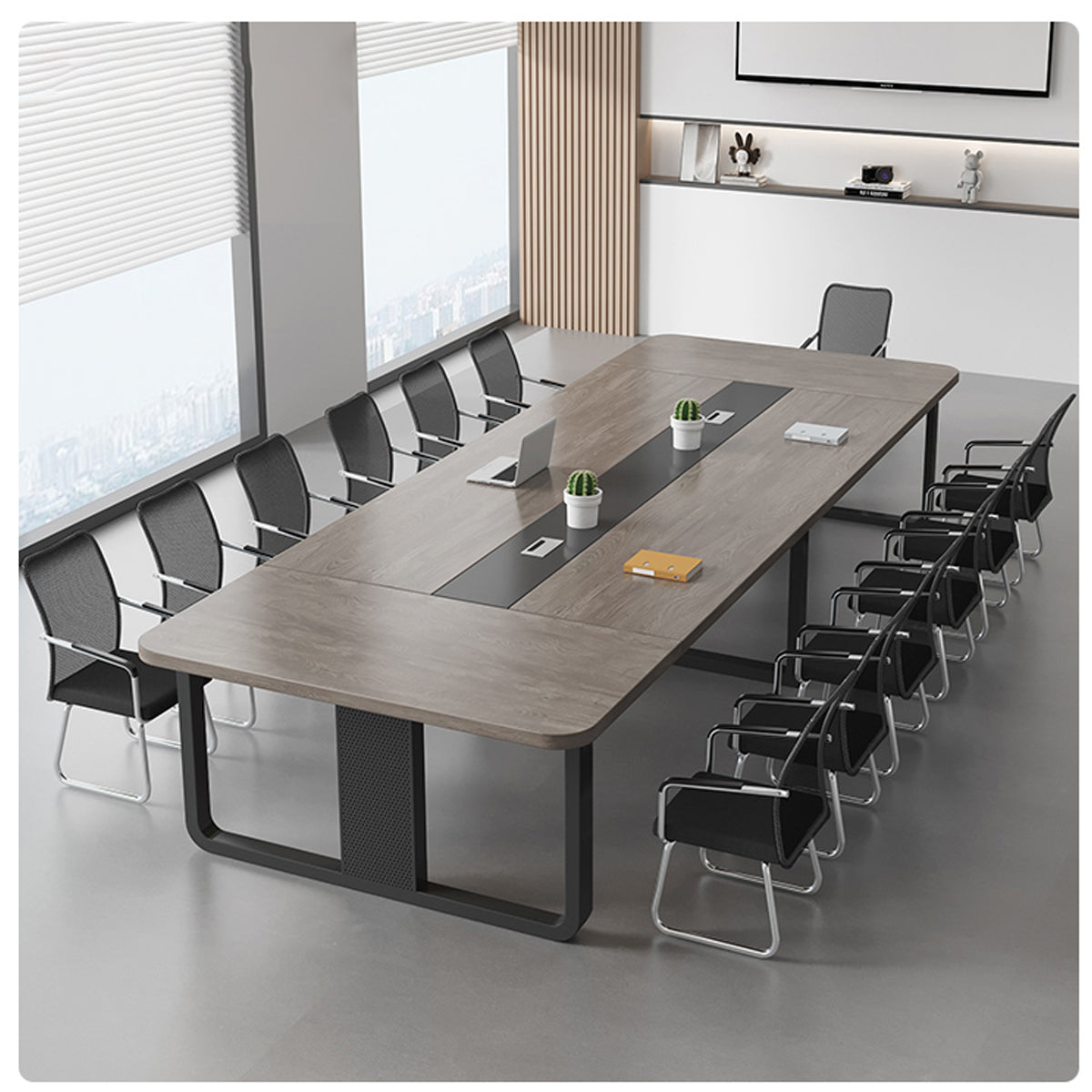Conference Table Long Table Meeting Room Desk and Chair Set Business Negotiation and Reception Modern Minimalist Design