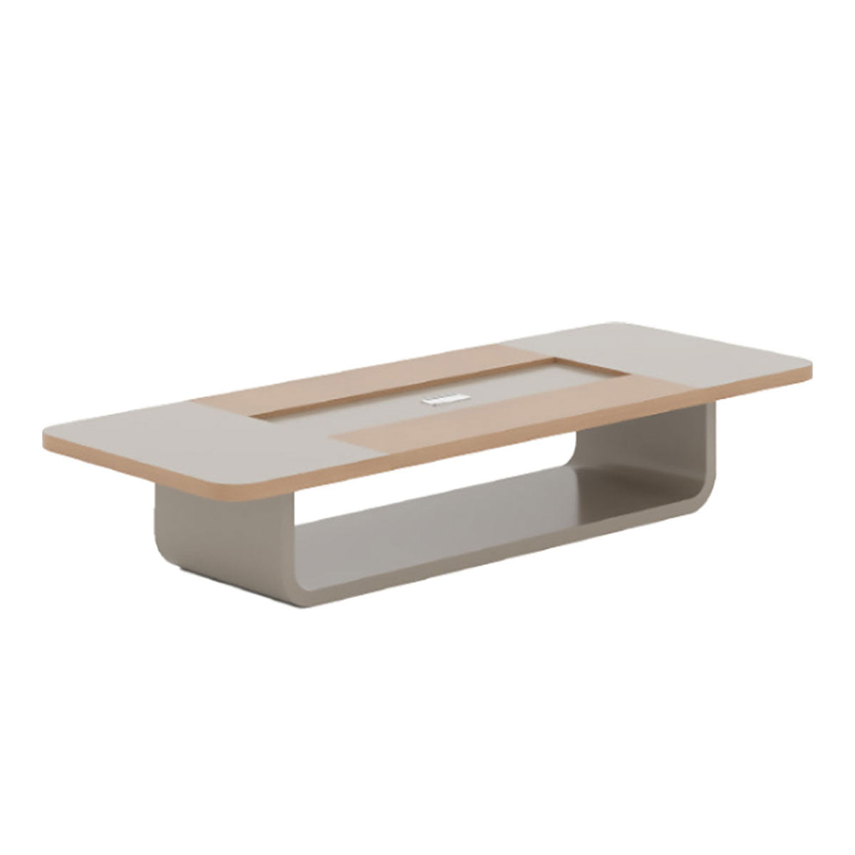 Oval Conference Table with Cable Management Box and Dual Colour Panel Design | ArvionFurn