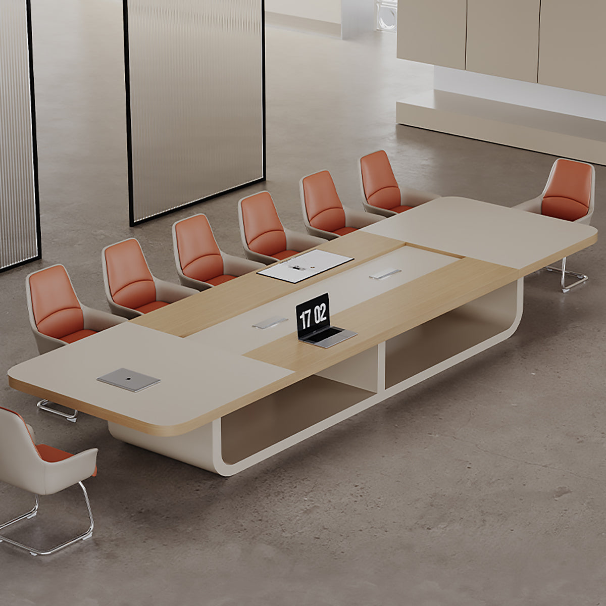 Conference Table Long Table Table and Chair Set Oval Workstation Office Meeting & Training Simple Modern