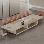 Conference Table Long Table Table and Chair Set Oval Workstation Office Meeting & Training Simple Modern