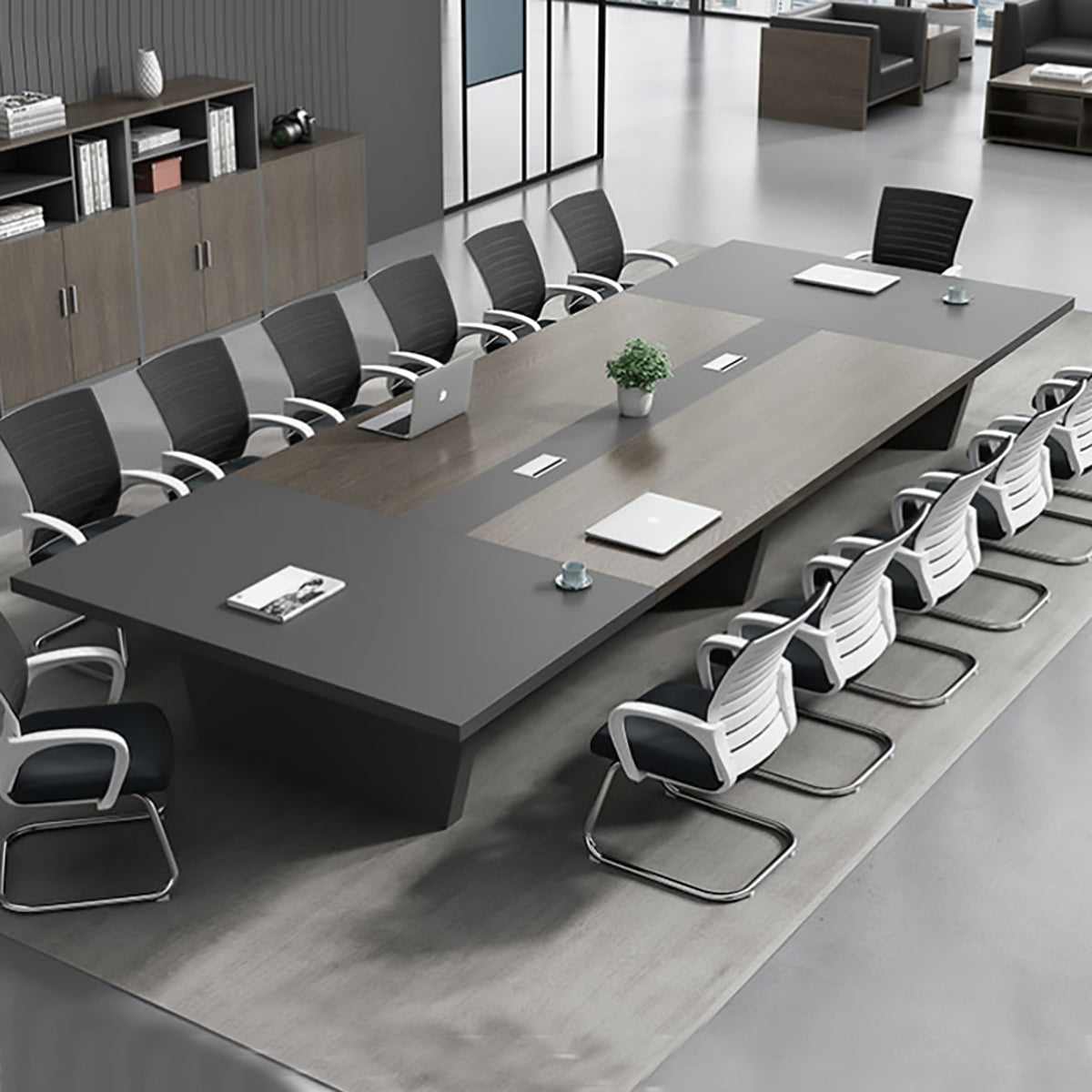 Conference Table Long Table Large Meeting Training Table Long Table Chairs Rectangular Table Chair Set Meeting Room Modern Minimalist Style
