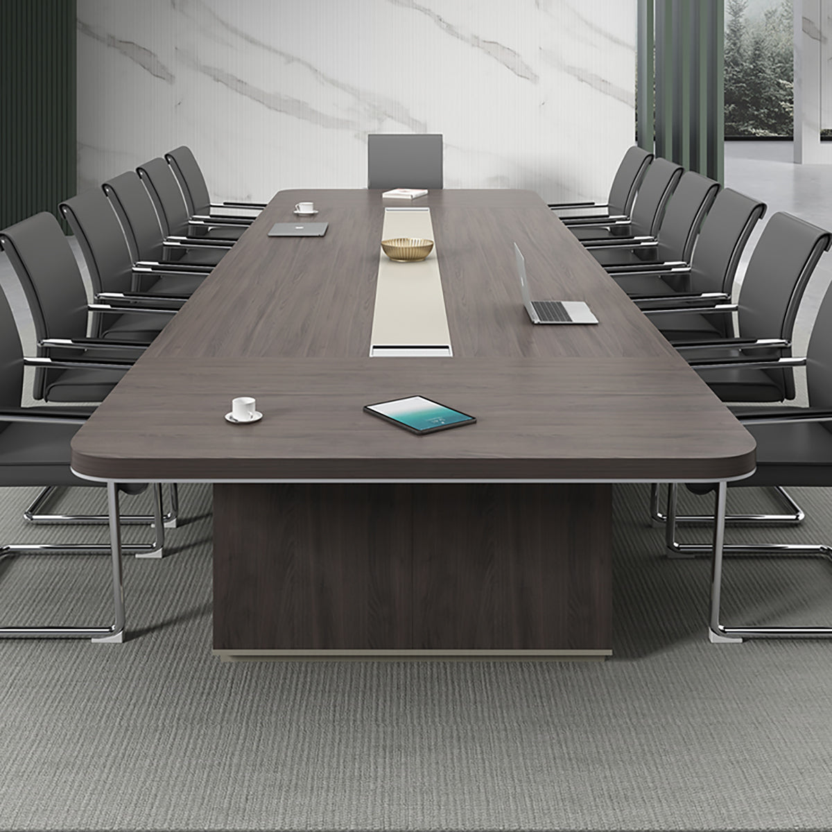 Large Conference Table Simple Modern Staff Training Desk Meeting Table Long Meeting Room Table Desk & Chair Set Office Furniture