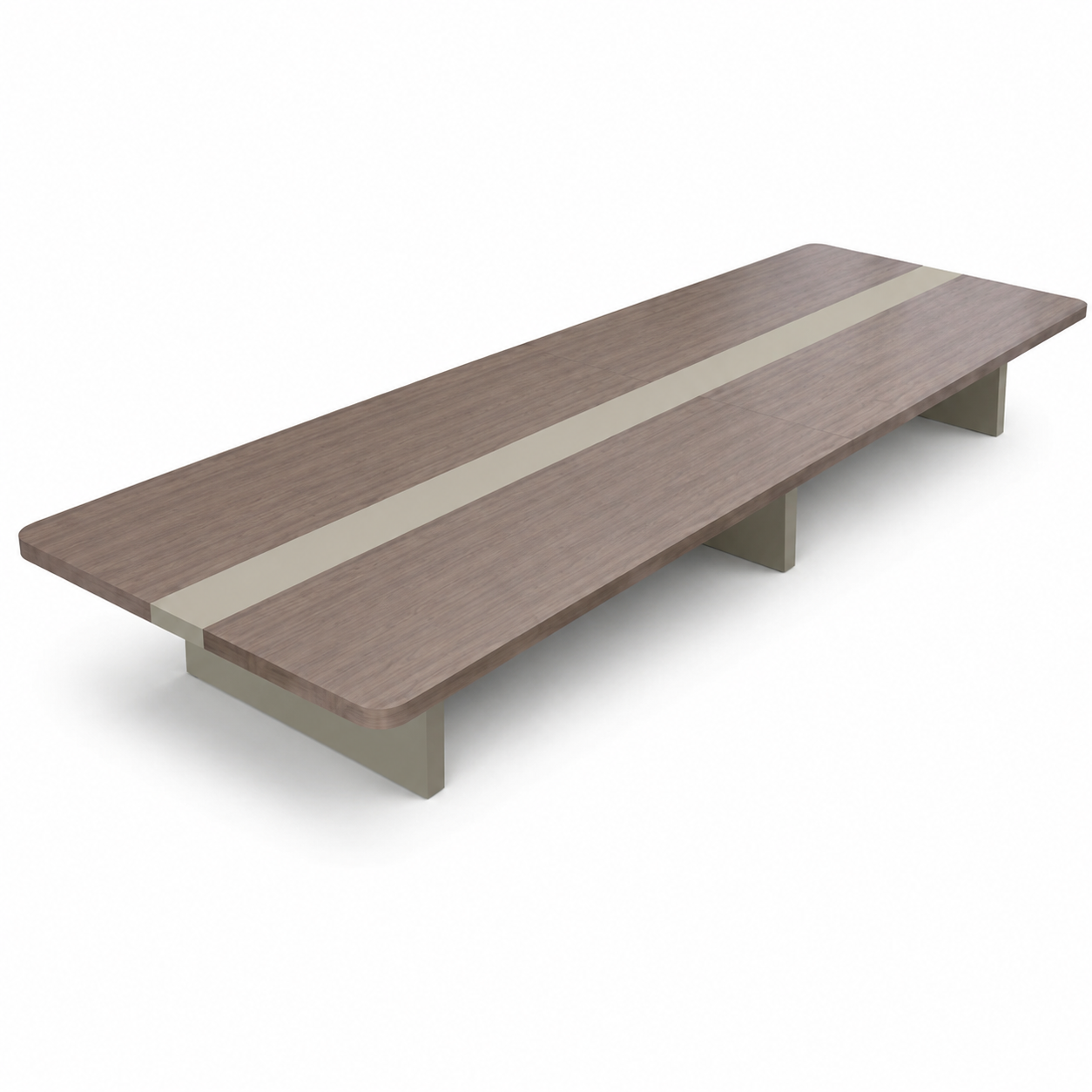 Large Conference Table and Chair Set with Rounded Corners and Custom Sizes for Office Meeting Rooms