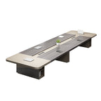 Modern Rectangular Conference Table with Cable Management and Storage Cabinets for Office Meeting Rooms