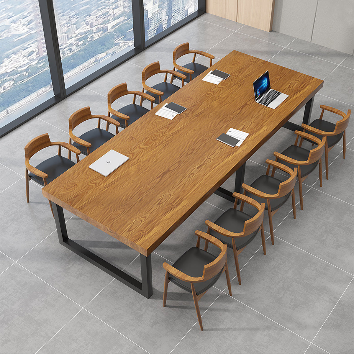 Conference Table Solid Wood Table Office Desk Rectangular Meeting Table Minimalist Desk Modern Coffee & Dining Table