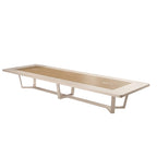 ArvionFurn Large Conference Table, 2.4–7m, 50mm Curved Two-Tone Top & Geometric Leg Meeting Room Table