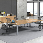 ArvionFurn Rectangular Office Meeting Table, 25mm Thick Top & Heavy-Duty Steel Legs