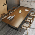 ArvionFurn Electric Height Adjustable Desk, 160–240cm Solid Wood Standing Table & 45mm Thick Top