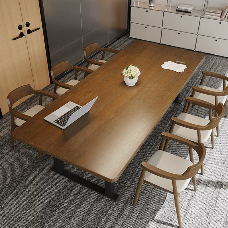ArvionFurn Electric Height Adjustable Desk, 160–240cm Solid Wood Standing Table & 45mm Thick Top