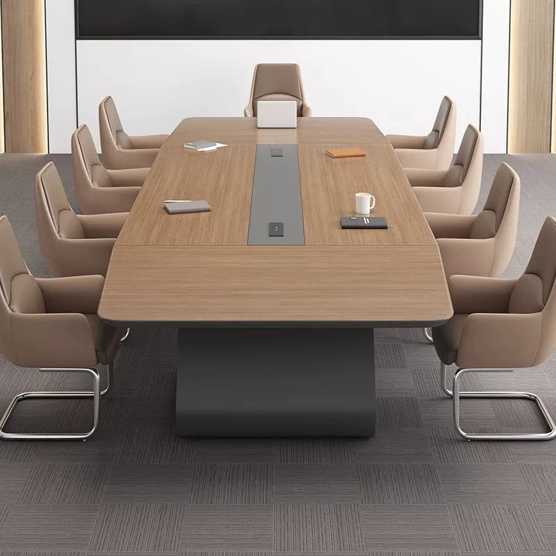 ArvionFurn Luxury Large Conference Table, 2.2–8m, 50mm Thick Two-Tone Top