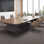 ArvionFurn Luxury Large Conference Table, 2.2–8m, 50mm Thick Two-Tone Top