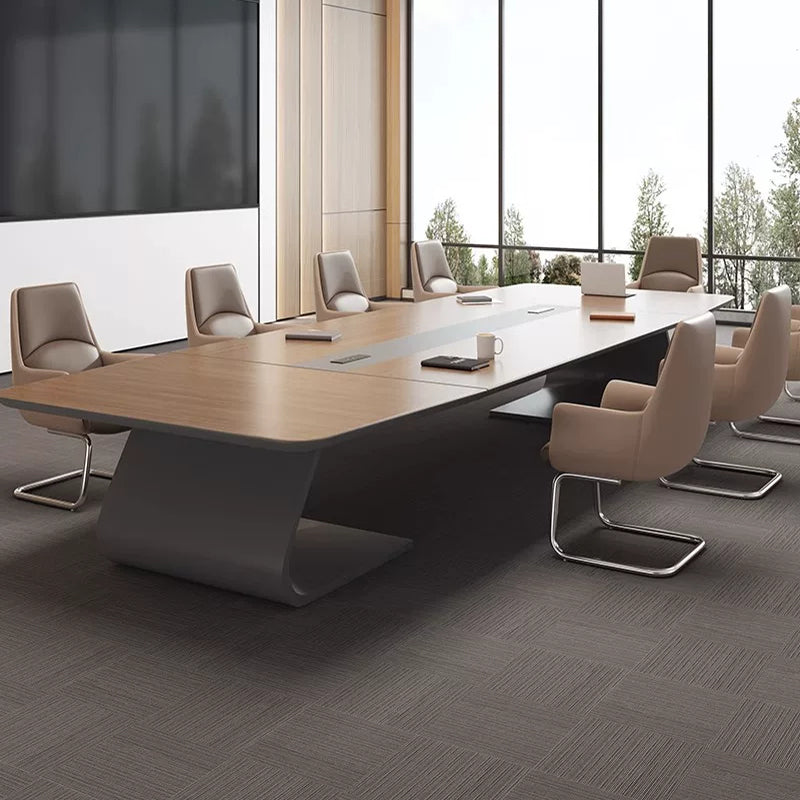 ArvionFurn Luxury Large Conference Table, 2.2–8m, 50mm Thick Two-Tone Top