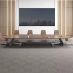 ArvionFurn Luxury Large Conference Table, 2.2–8m, 50mm Thick Two-Tone Top
