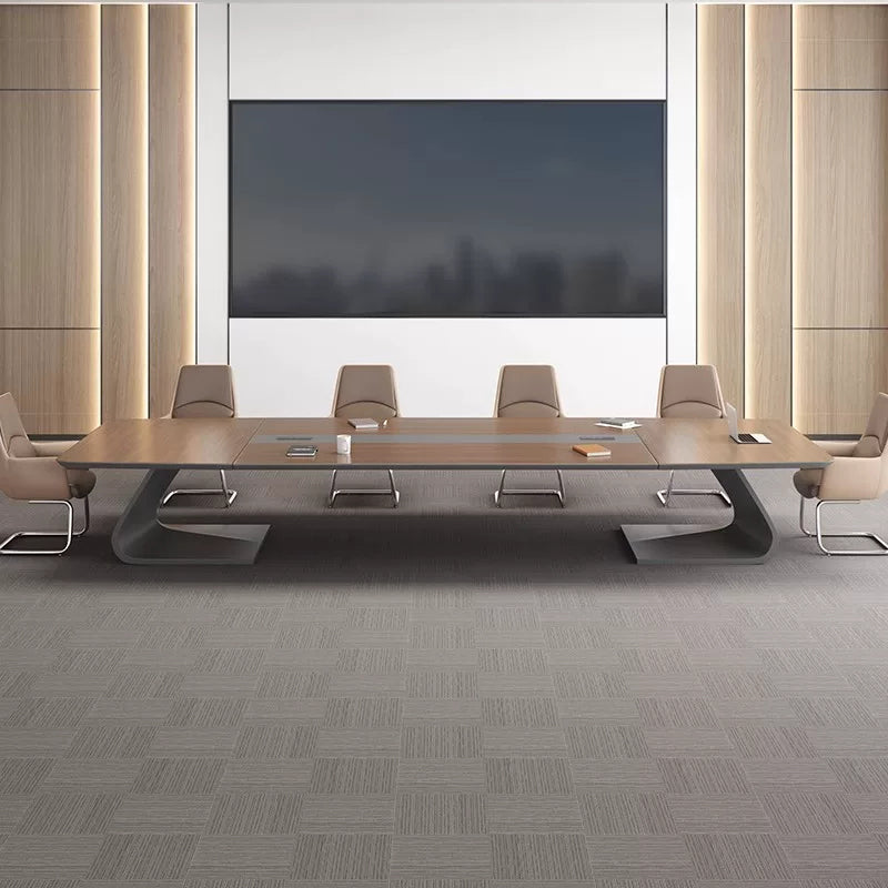 ArvionFurn Luxury Large Conference Table, 2.2–8m, 50mm Thick Two-Tone Top