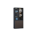 ArvionFurn Wooden Office Storage Cabinet, 80–400cm, Gray or Khaki