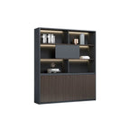 ArvionFurn Wooden Office Storage Cabinet, 80–400cm, Gray or Khaki