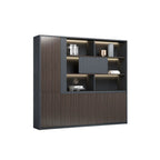 ArvionFurn Wooden Office Storage Cabinet, 80–400cm, Gray or Khaki