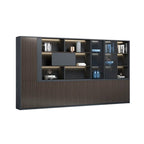 ArvionFurn Wooden Office Storage Cabinet, 80–400cm, Gray or Khaki