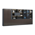 ArvionFurn Wooden Office Storage Cabinet, 80–400cm, Gray or Khaki