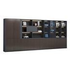 ArvionFurn Wooden Office Storage Cabinet, 80–400cm, Gray or Khaki